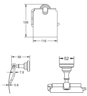 Держатель для туалетной бумаги Rose RG1105 хром